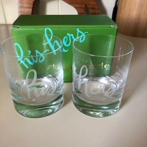 Kate Spade His and Hers Whiskey Glasses
